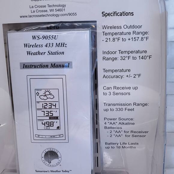 Bass Pro Shops Wireless Weather Station Weather Forecast Outdoor Sensor La Cross - Picture 8 of 12